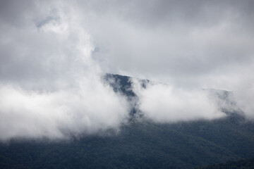 Clouds Rolling over a Mountaintop in Western North Carolina