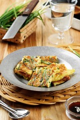 Pajeon, Korean  Green Onion Pancake or Buchimgae