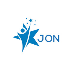 JON Letter logo white background .JON Business finance logo design vector image in illustrator .JON letter logo design for entrepreneur and business.
 - obrazy, fototapety, plakaty