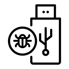 pen drive bug icon