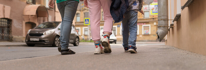 people walking in the city