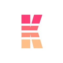 Initial Letter K Logo Design Template. K Letter Logo Design with Creative, Modern Gradient Style