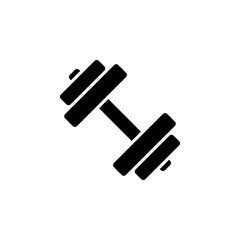 Obraz premium Barbell weight training equipment vector icon isolated on white backround