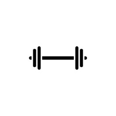 Barbell weight training equipment vector icon isolated on white backround