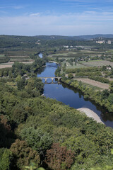 Fototapeta na wymiar Vue sur La Dordogne du village de Dôme en Dordogne, France