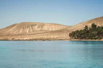 Cercles muraux Plage de Sotavento, Fuerteventura, Îles Canaries la plage paradisiaque de sotavento à fuerteventura. Les jours de marée haute, l& 39 océan remplit un bassin naturel, formant un lac d& 39 eau salée.