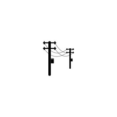 Fototapeta na wymiar electric pole logo design illustration