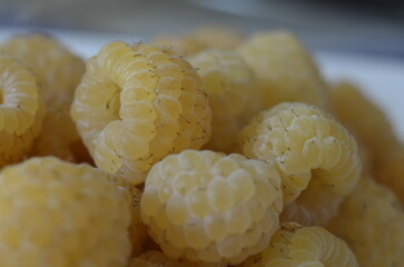Yellow raspberries