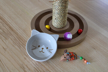 Accessoires et jeux pour chat, souris, arbre à chat, lit donut, gamelle, bol, balles, pour animal...