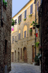 Fototapeta na wymiar the historic center of Volterra tuscany Italy