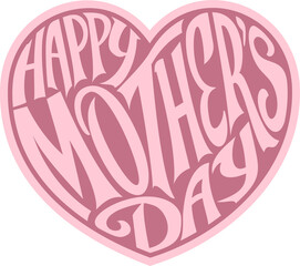 Obraz premium Pink Mothers Day Heart