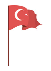 turkey flag in pole