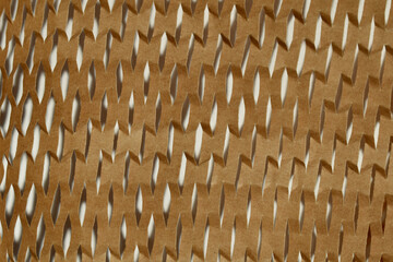 Brown honeycomb packaging paper texture