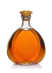 Front view of brandy bottle