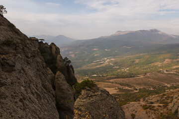 Demerdzhi mountain range. View of the valley