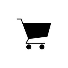 Shopping cart icon vector logo template isolated on white background.