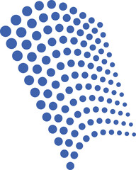 Waved halftone dots decoration