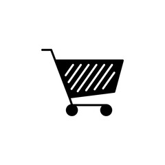 Shopping cart icon vector logo template isolated on white background.