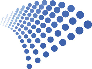 halftone decorative wavy dots decoration