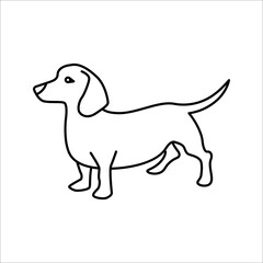 Dog icon Vector illustration on white background. Animal Logotype concept. Logo design template.