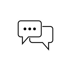 Chat vector icon, dialog symbol. Simple, flat design for web or mobile app design isolated on white background