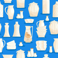 retro seamless texture with white utensil