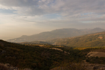 Fototapeta na wymiar Demerdzhi mountain range. View of the valley