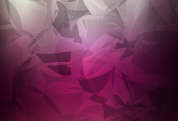 Dark Pink vector template with chaotic poly shapes.