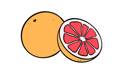 Colorful grapefruit