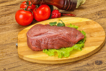 Raw beef piece for cooking