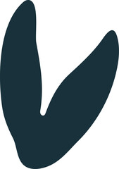 Floral element flower, tropical leaves, abstract geometry