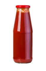 hot sauce in glass bottle