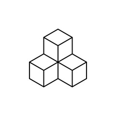 cube Icon. In Trendy Design Vector. vector illustration on white background