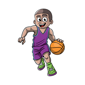 Vector illustration of a basketball boy. vector illustration