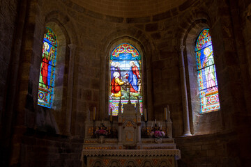 The interior of the church at Malval, Creuse.
