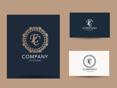 ec letter design for logo and icon.ec typography for technology, business and real estate brand.ecmonogram logo.