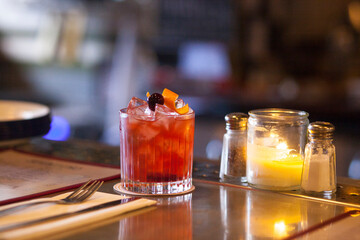 Old Fashioned Cocktail Speakeasy Bar