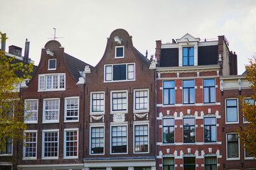 Beautiful buildings in Amsterdam, the Netherlands