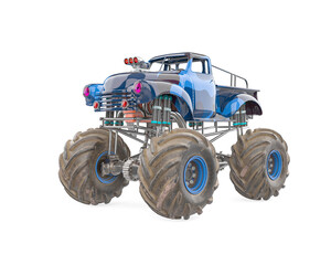 mega truck in white background © DM7