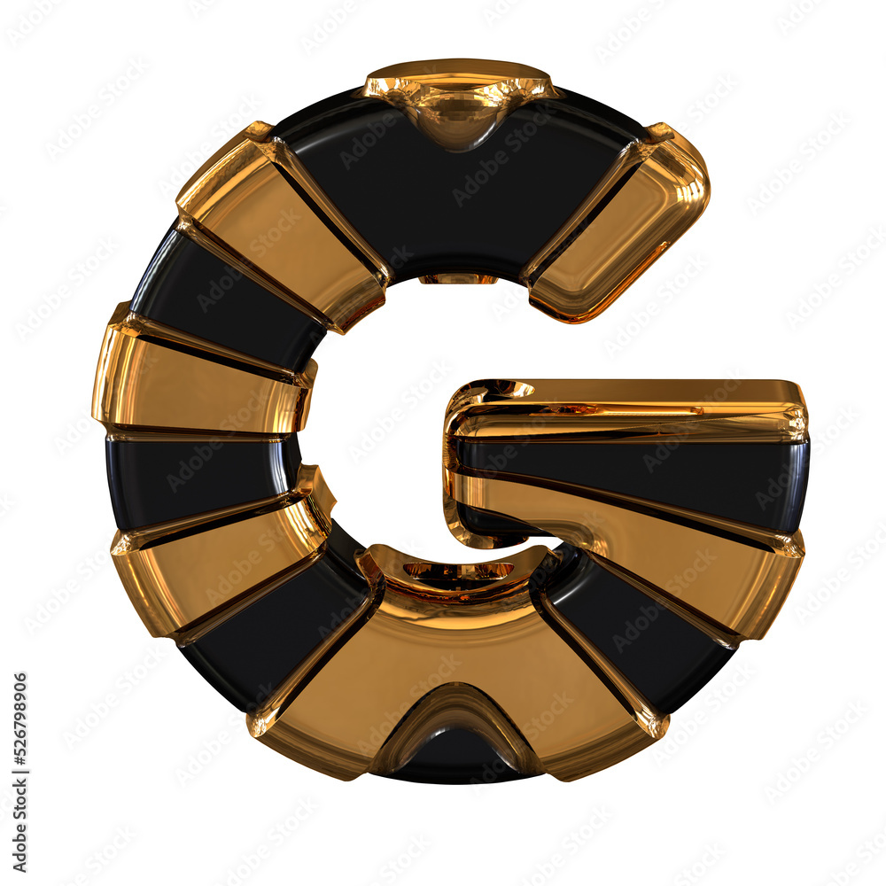 Wall mural gold capital letter g