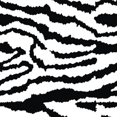 Fototapeta na wymiar Animal print zebra black and white texture for printing clothes, paper, fabric. Disguise