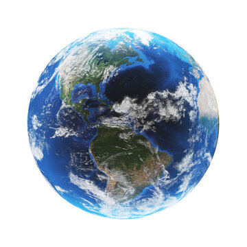 focus between north and south America, planet earth world globe 3d-illustration. elements of this image furnished by NASA