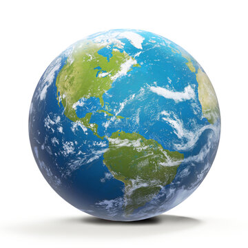 focus between north and south America, planet earth world globe 3d-illustration. elements of this image furnished by NASA
