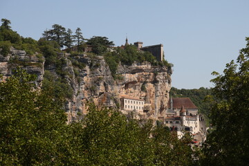 Vue d'ensemble de Rocamadour, village de Rocamadour, département du Lot, France