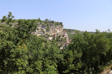 Vue d'ensemble de Rocamadour, village de Rocamadour, département du Lot, France
