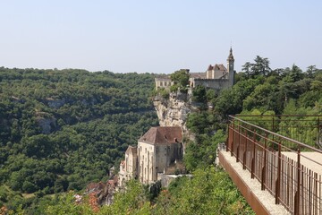 Fototapeta premium Vue d'ensemble de Rocamadour, village de Rocamadour, département du Lot, France
