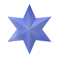 Star. 3D Christmas element.