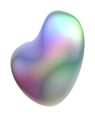 Colorful Chrome Metallic Abstract Shape