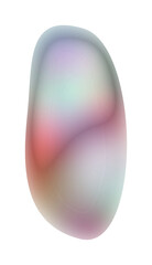 Colorful Chrome Metallic Abstract Shape