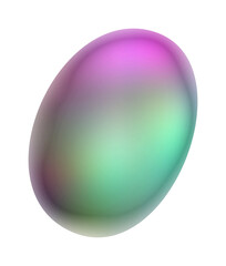 Colorful Chrome Metallic Abstract Shape